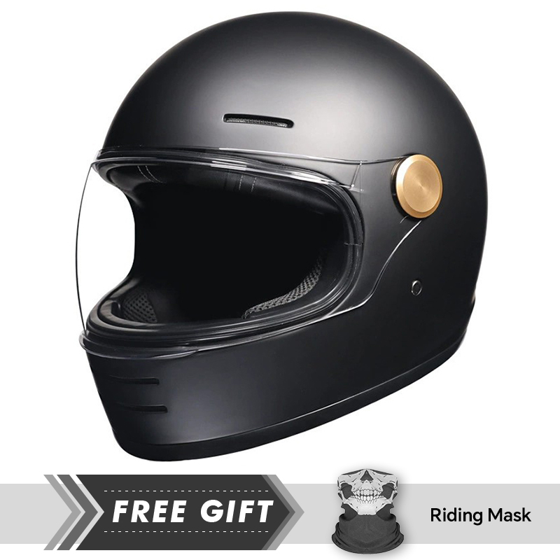 Motorcycle Gear Store - Vintage Full Face Motorcycle Helmet Leather