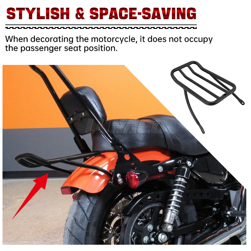 Black Motorcycle Iron Passenge - Motorcycle Gear Rack ulasan dan harga