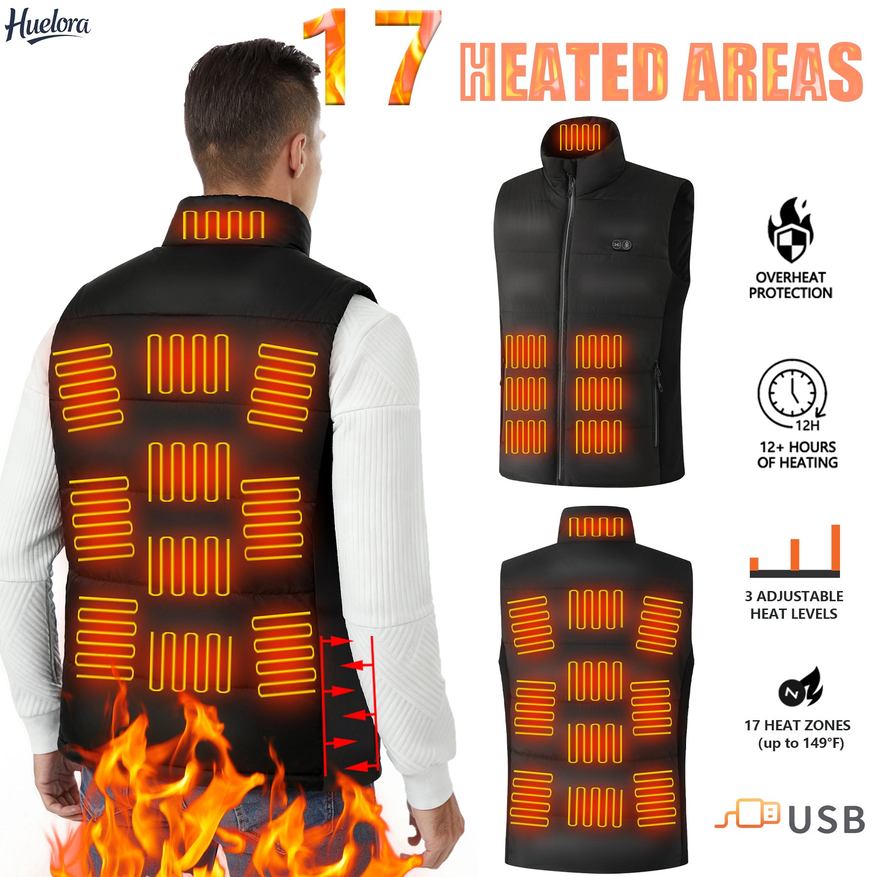 17 Heating Zones USB Heated Ve - Motorcycle Gear Zone ulasan dan harga