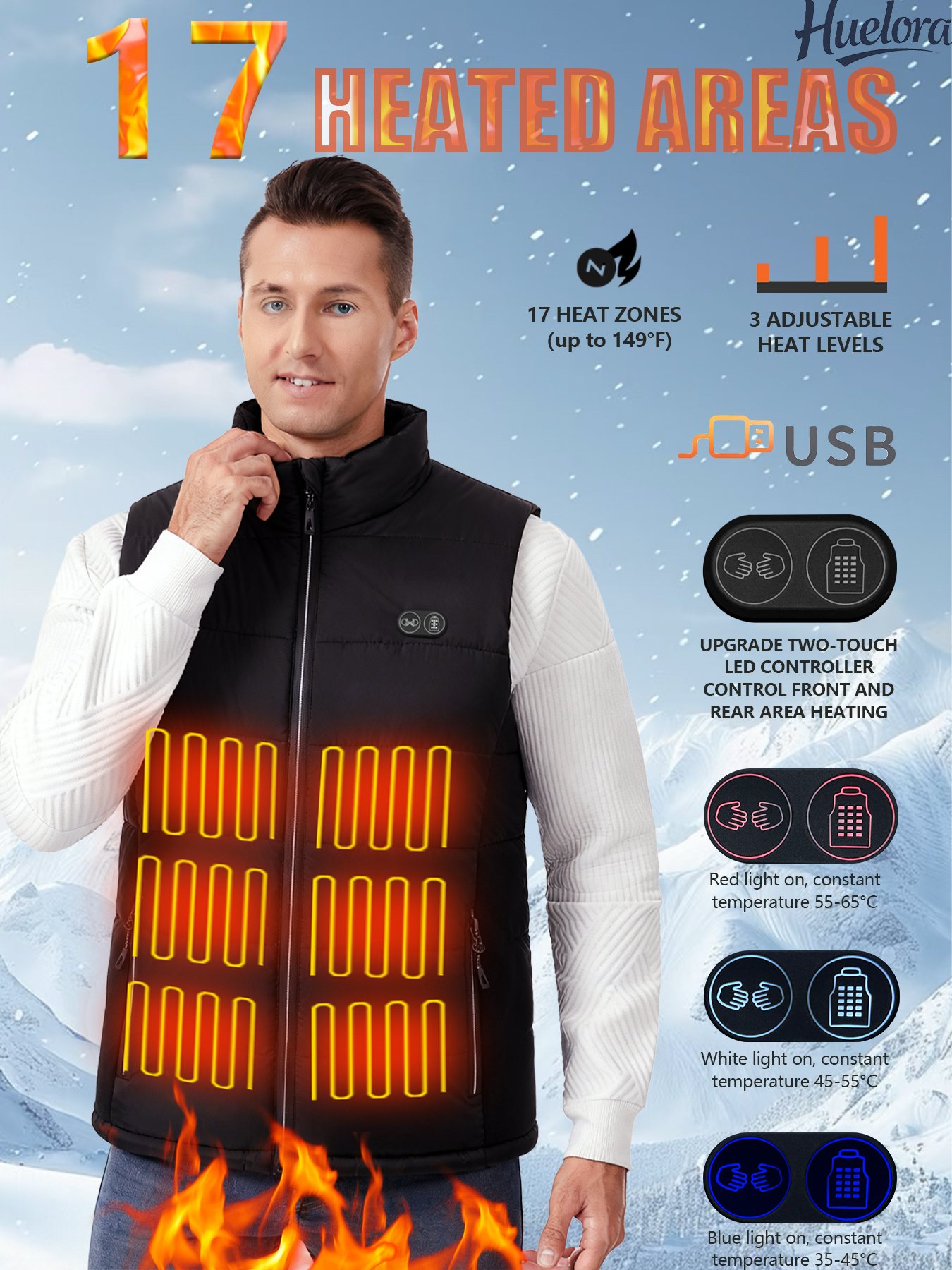 17 Heating Zones USB Heated Ve - Motorcycle Gear Zone ulasan dan harga