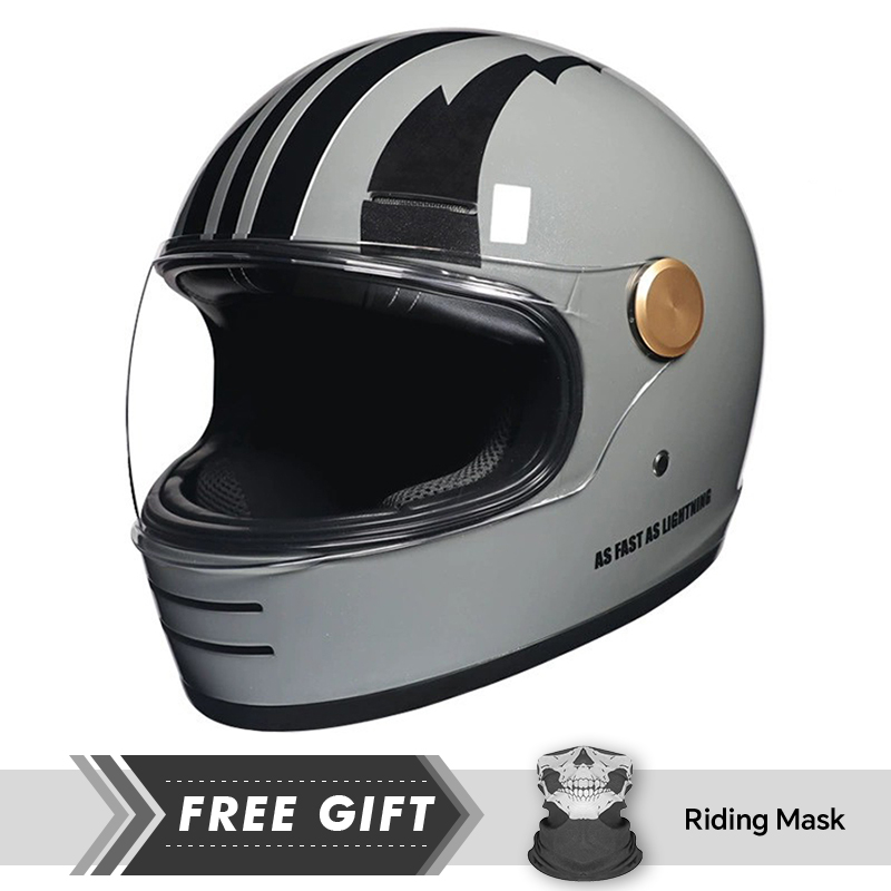 DOT Approved Retro Leather Ful - Motorcycle Gear Store ulasan dan harga
