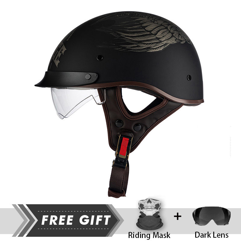 Crash Headpiece Half Face Helm - Motorcycle Gear Store ulasan dan harga
