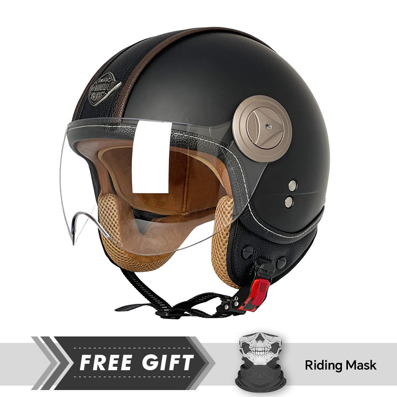 3/4 Open Face Helmet Vintage O - Motorcycle Gear Store ulasan dan harga
