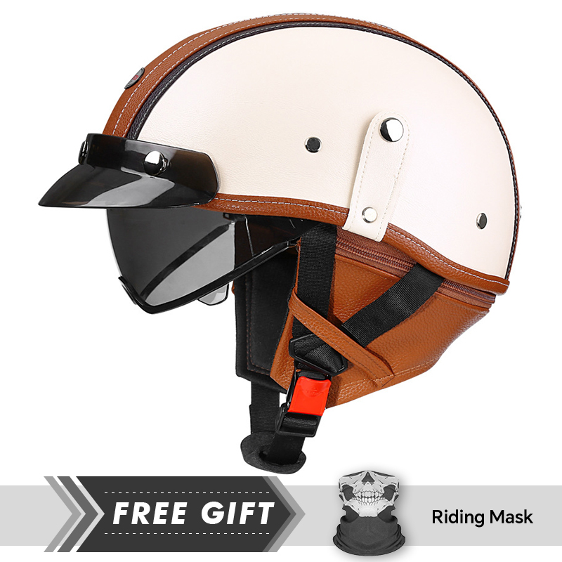 Adult Retro Half Face Helmet D - Motorcycle Gear Store ulasan dan harga